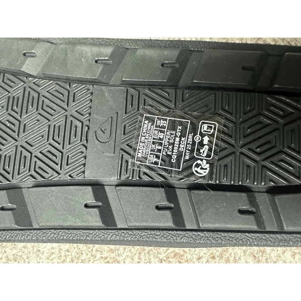 Quiksilver Deck Double Band Slide Sandals Men's Size 7 Olive Green New